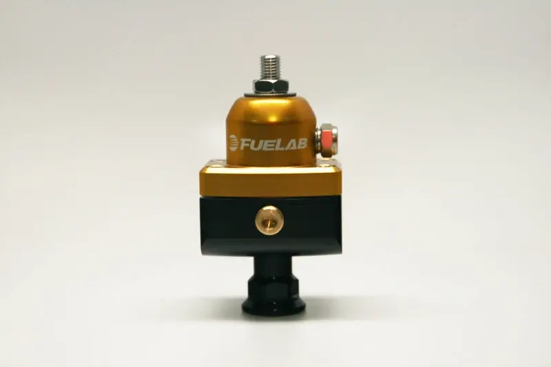 Fuelab 575 Mini Adjustable Fuel Pressure Regulator – 4–12 Psi, Gold Finish, -6An Ports 1