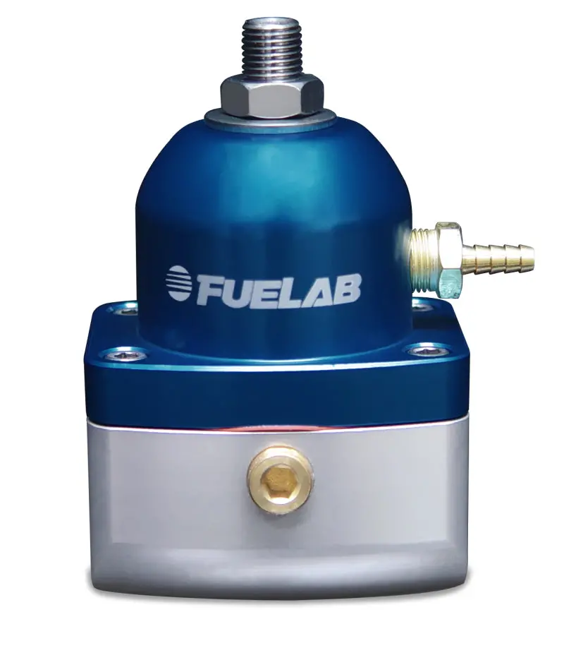 Fuelab 515 Adjustable Fuel Pressure Regulator — 90–125 Psi, Dual -10An In, Single -6An Return (Blue) 1