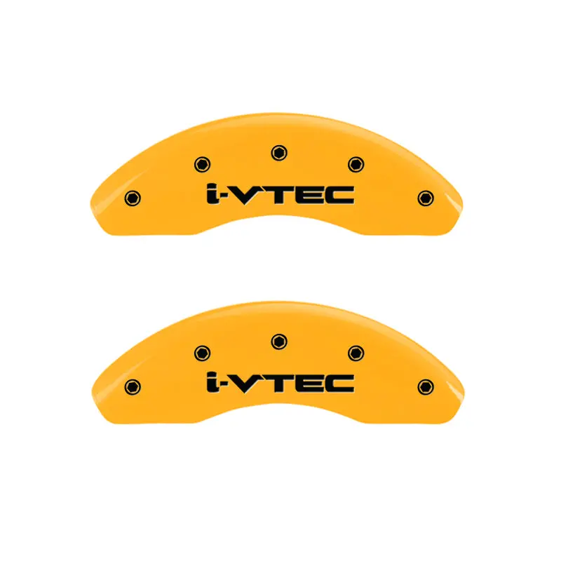 Mgp Engraved 4-Piston Caliper Covers – I-Vtec Style, Yellow Finish With Black Accent 1