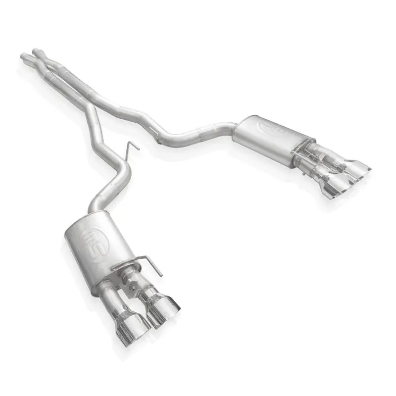 Stainless Works Cat-Back Exhaust With X-Pipe — Designed For 2020 Ford Gt500, Redline Finish, Polished Tips, Factory Connection 1