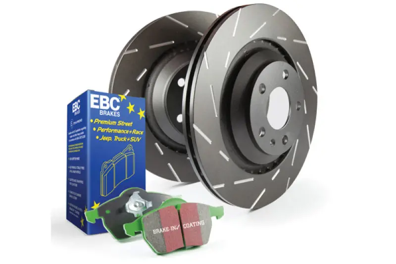 Ebc Greenstuff S2 Brake Pad & Usr Drilled/Slotted Rotor Kit 1