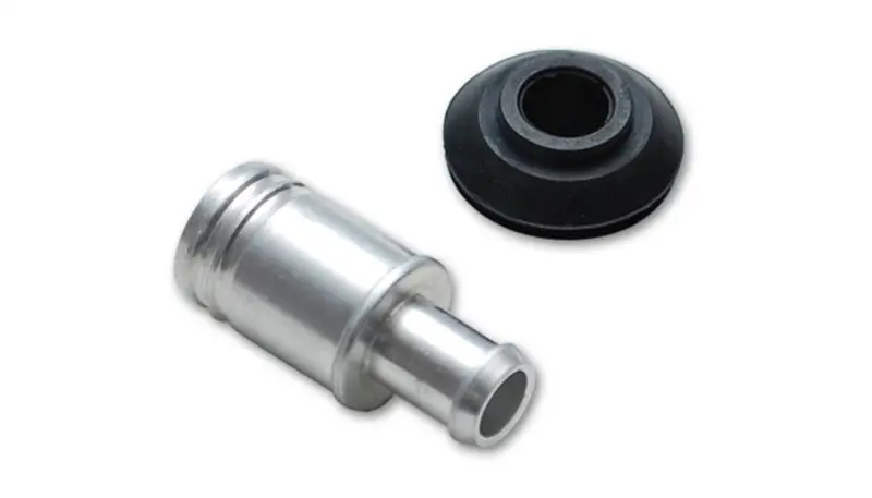 Vibrant 16Mm Aluminum Vacuum Hose Fitting With Integrated Rubber Grommet 1