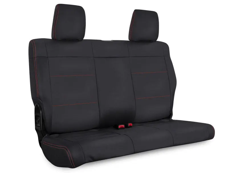 Prp Black Rear Seat Covers With Red Stitching – Custom Fit For 2007–2010 Jeep Wrangler Jk (2-Door) 1