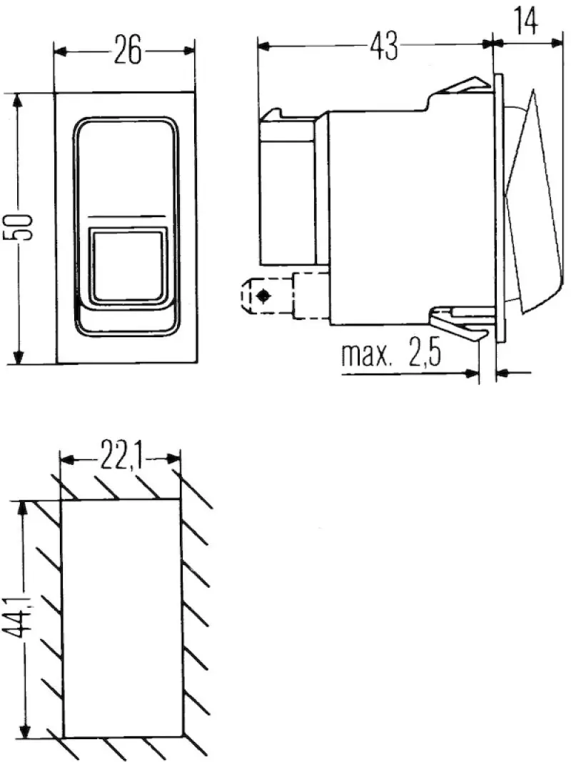 Hella 6-Pole Spdt Rocker Switch – Industrial Duty Toggle Control 1