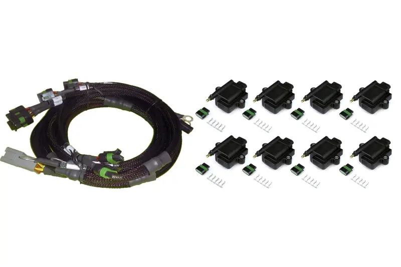 Haltech Ign-1A High-Output Inductive Coil & Harness Kit – 8-Channel System For Gm And Chrysler Hemi V8 Engines 1