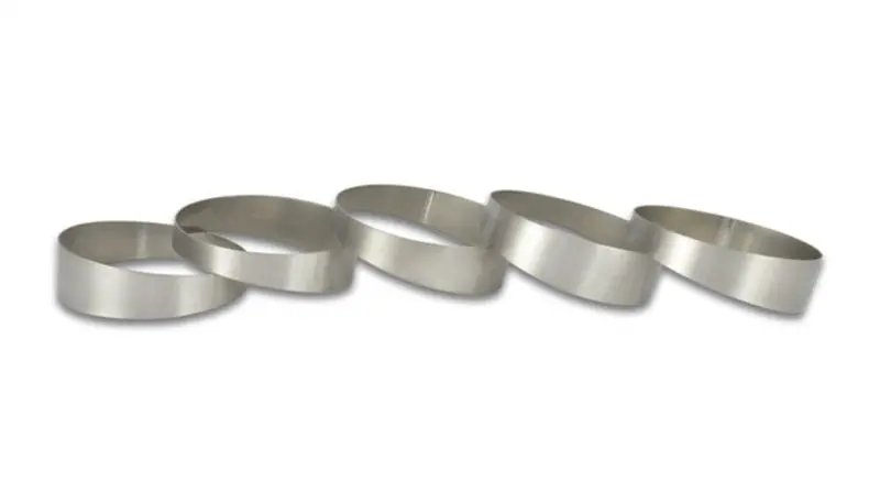 Vibrant Titanium Pie Cut Sections – 2.5" Od, Pack Of 5 1