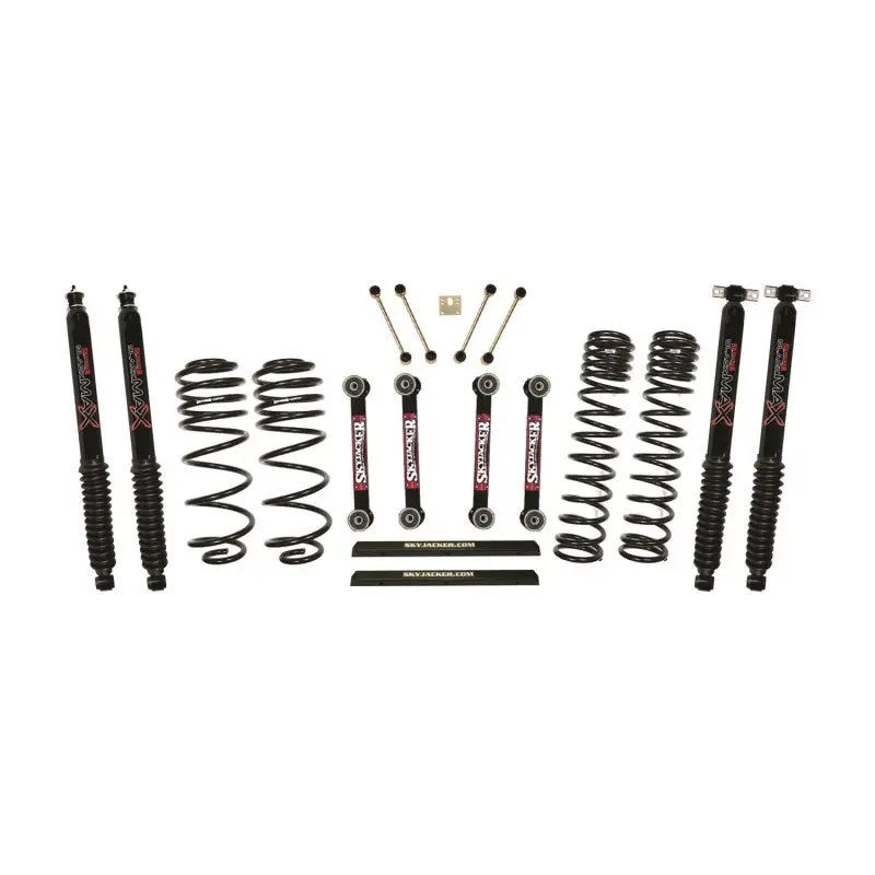 Skyjacker 4-Inch Dual-Rate Long-Travel Suspension Kit With Black Max Shocks For Jeep Tj/Lj 1