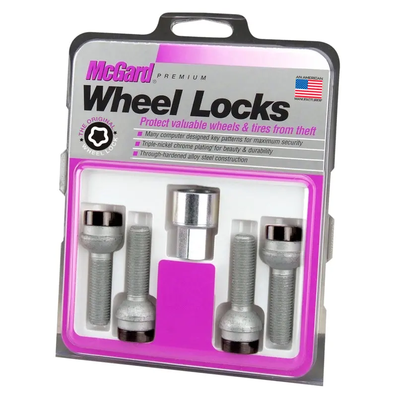 Mcgard Black Wheel Lock Bolts – 4-Pack, Radius Seat, M14×1.5, 17Mm Hex, 45Mm Shank 1