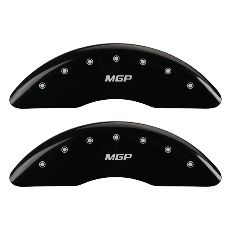 Mgp Engraved 4-Piece Caliper Cover Set – Front & Rear, Black Finish With Silver Chrome Trim (Duplicate Sku) 1