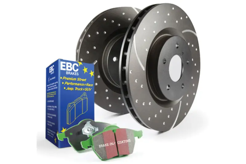 Ebc S3 Brake Kit – Greenstuff High-Performance Pads + Drilled & Grooved Gd Rotors 1