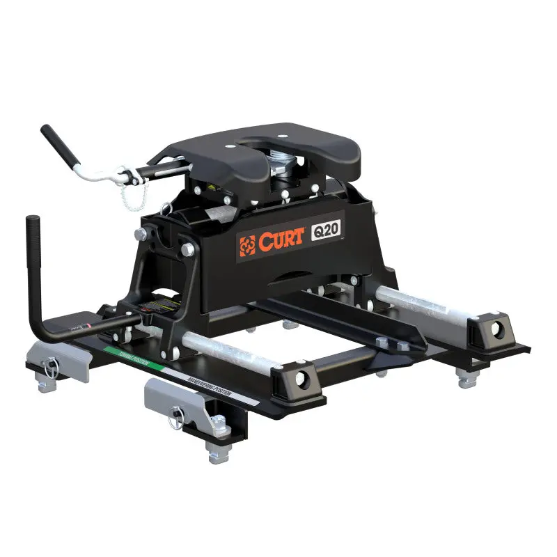 Curt Q20 5Th Wheel Hitch W/Roller And Gm Puck System Adapter 1