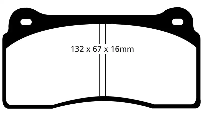 Ebc Redstuff High-Performance Front Brake Pads For 1999–2003 Aston Martin Db7 V12 1