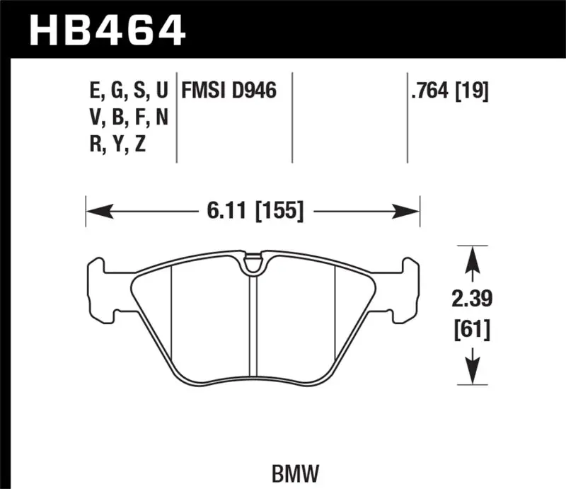 Hawk Performance Ceramic Front Brake Pads – Compatible With 2001–2006 Bmw 330Ci, 330I, 330Xi, And M3 1