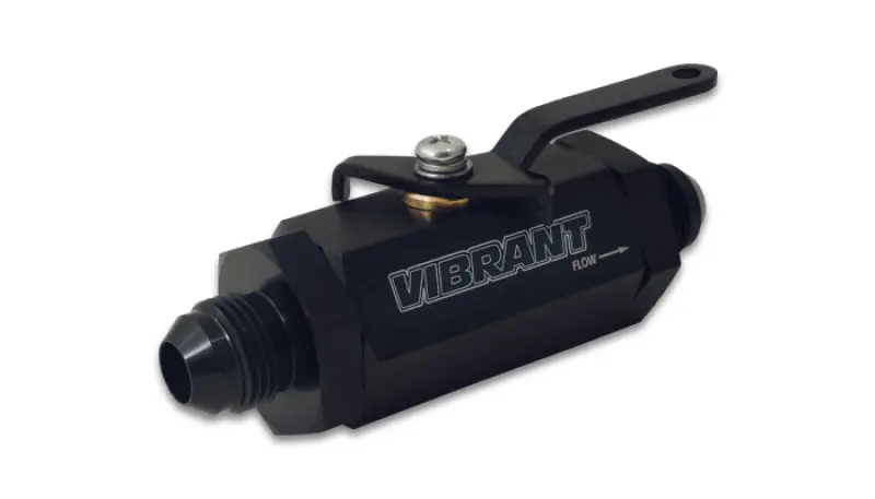 Vibrant Performance -16An Male Shut-Off Valve – Anodized Black 1